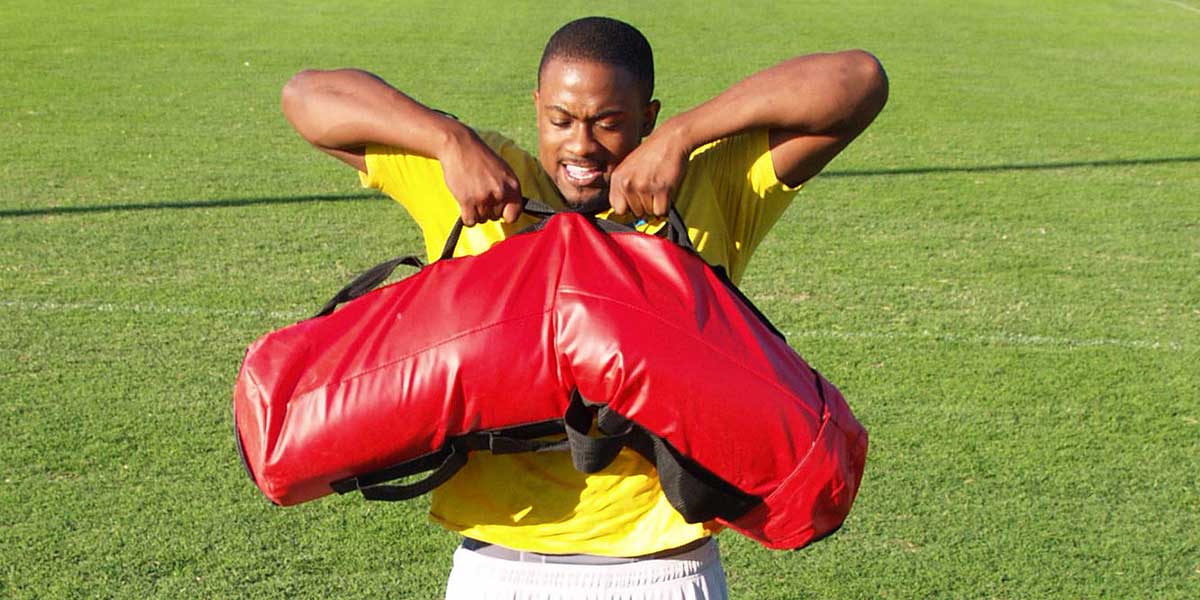 Fisher Football The Log Training Bag Adjustable Weight Strength Trainer up to 130 lb (FIS - AGLOG) - SchoolOutlet