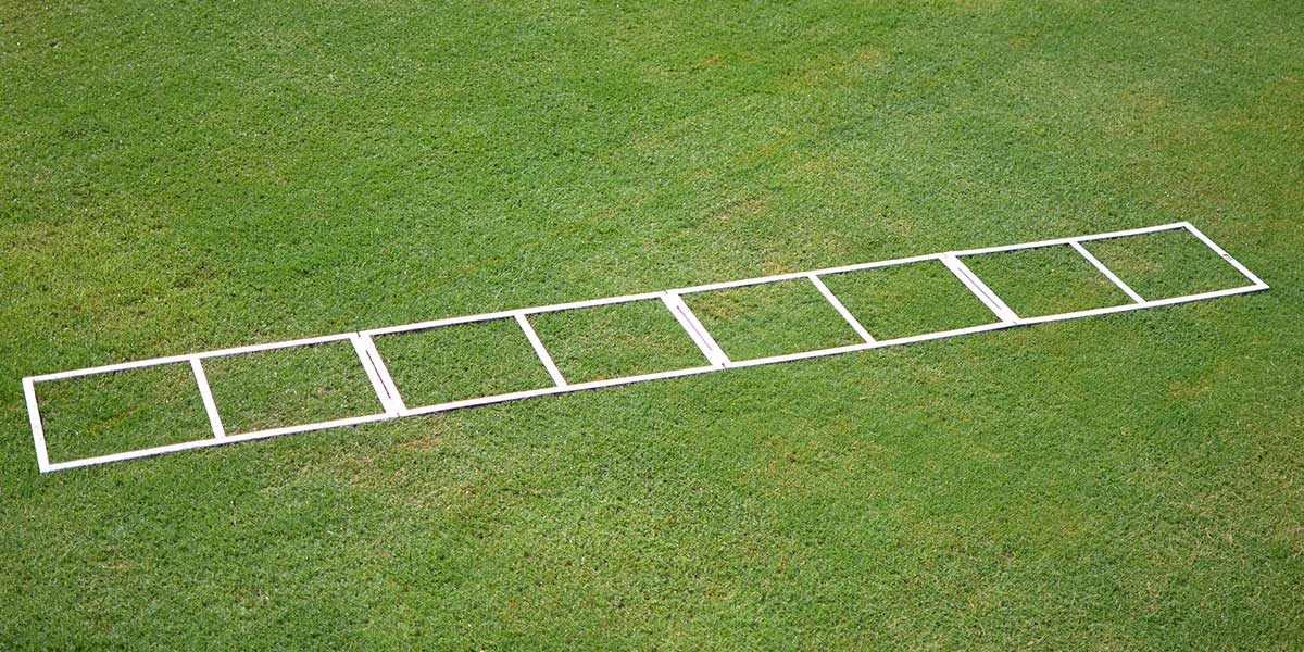 Fisher Football Steel Folding Agility Ladder 19" W x 13' L Heavy Duty Training Ladder (FIS - AGLSTL1913) - SchoolOutlet