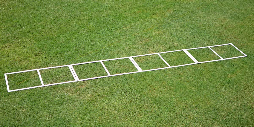 Fisher Football Steel Folding Agility Ladder 19" W x 13' L Heavy Duty Training Ladder (FIS - AGLSTL1913) - SchoolOutlet
