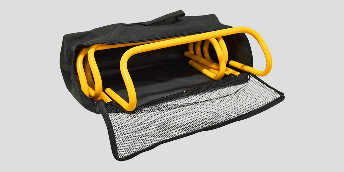 Fisher Football Speed Hurdles 12" Agility Training Set of 6 with Carry Bag (FIS - AGS12) - SchoolOutlet