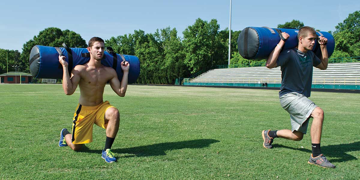 Fisher Football S Core Trainer 100 lb Heavy Training Bag 48" x 14" Diameter (FIS - AGSCORE100) - SchoolOutlet