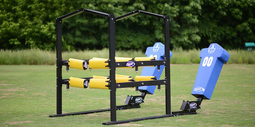 Fisher Football Blaster Training System with Boomer Sled Pad Adjustable Resistance (FIS - BLA129002X) - SchoolOutlet