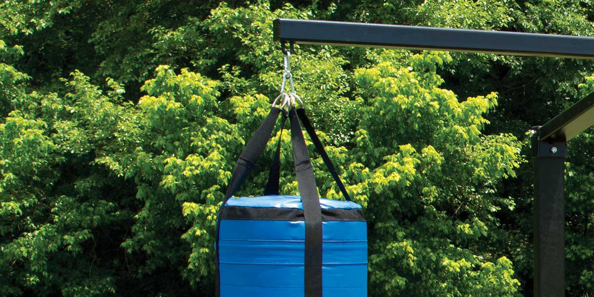 Fisher Football Blaster Training System with Hanging Dummy Adjustable Resistance 16" x 54" (FIS - BLA12HD) - SchoolOutlet