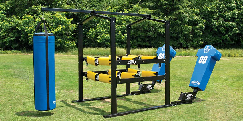 Fisher Football Power Blaster Training System Adjustable Resistance Multi - Arm Sled (FIS - BLA12HD9002X) - SchoolOutlet