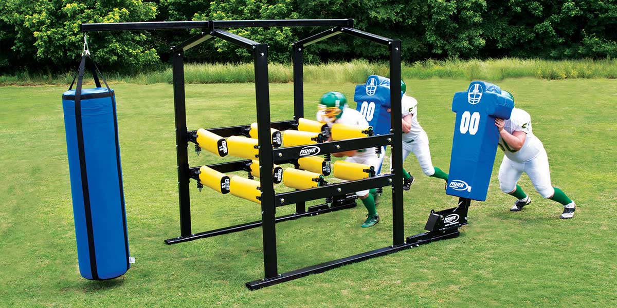 Fisher Football Power Blaster Training System Adjustable Resistance Multi - Arm Sled (FIS - BLA12HD9002X) - SchoolOutlet