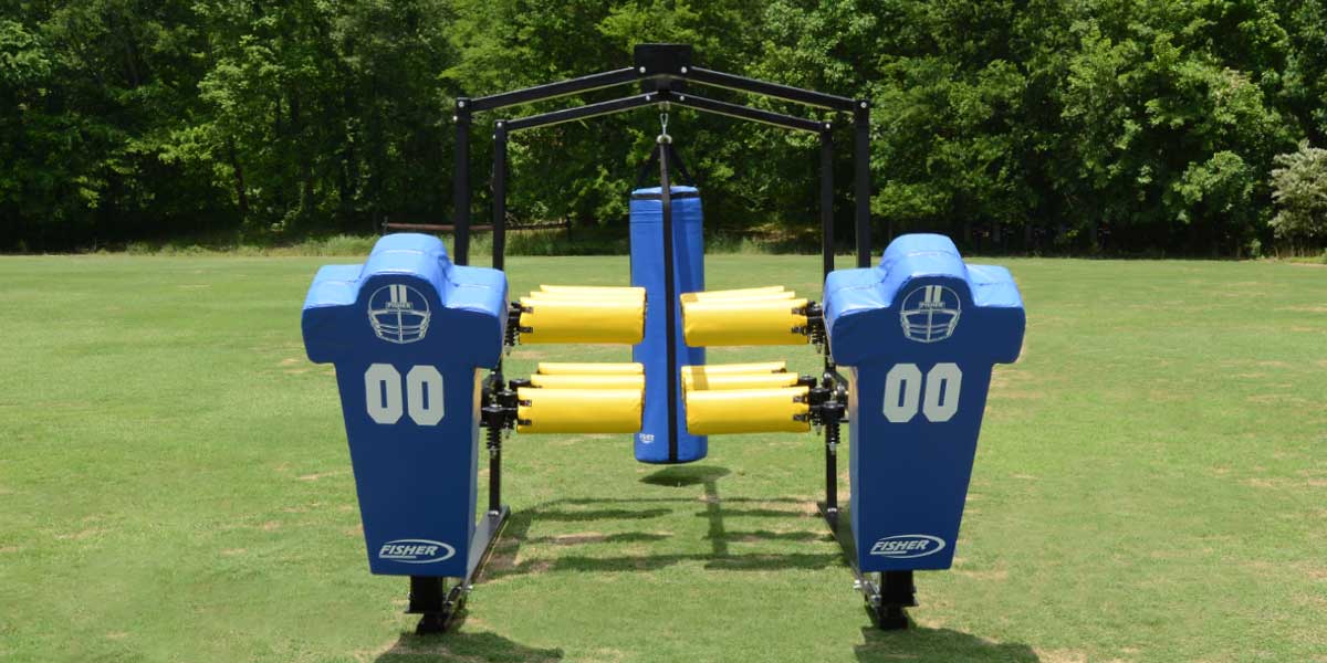 Fisher Football Power Blaster Training System Adjustable Resistance Multi - Arm Sled (FIS - BLA12HD9002X) - SchoolOutlet