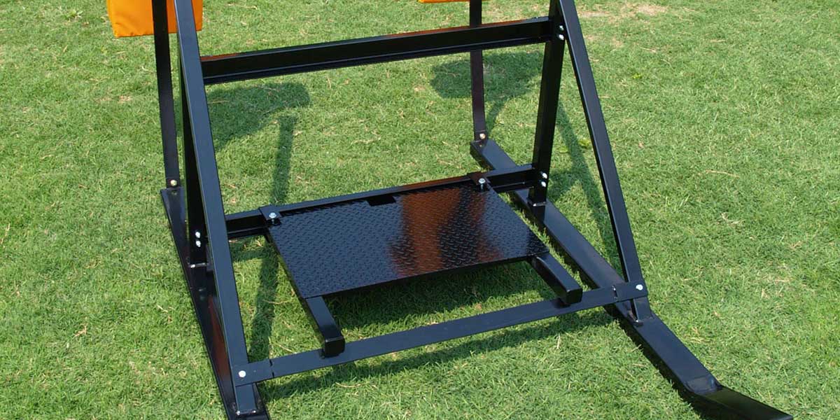 Fisher Coaches Platform for CL Sled Steel Base with Hand Rail 30" x 30" (FIS - CLCP) - SchoolOutlet