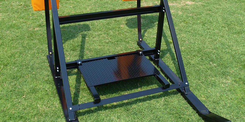 Fisher Coaches Platform for CL Sled Steel Base with Hand Rail 30" x 30" (FIS - CLCP) - SchoolOutlet