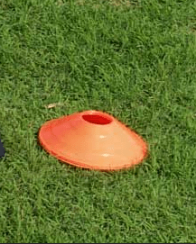 Fisher Training Cone 3" Tall Fluorescent Orange PVC Marker pkg. of 12 (FIS - CONE3) - SchoolOutlet