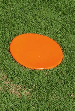 Fisher Disk Marker 12" Diameter Orange Molded Rubber Field Marker (FIS-DISC12OR)