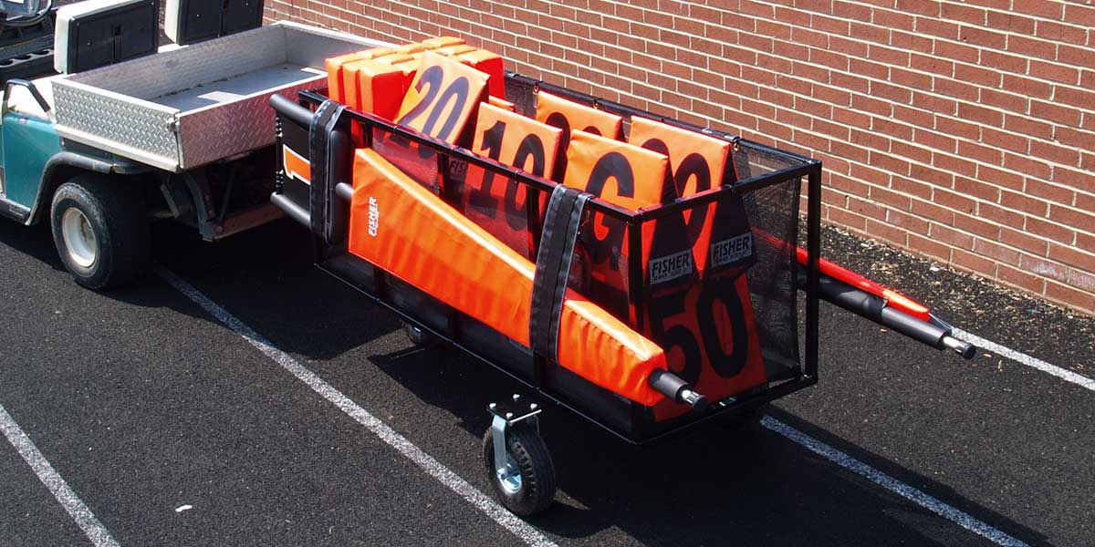 Fisher Field Accessory Cart Steel Frame with Mesh Interior 66" x 24" x 22" (FIS - FAC100) - SchoolOutlet
