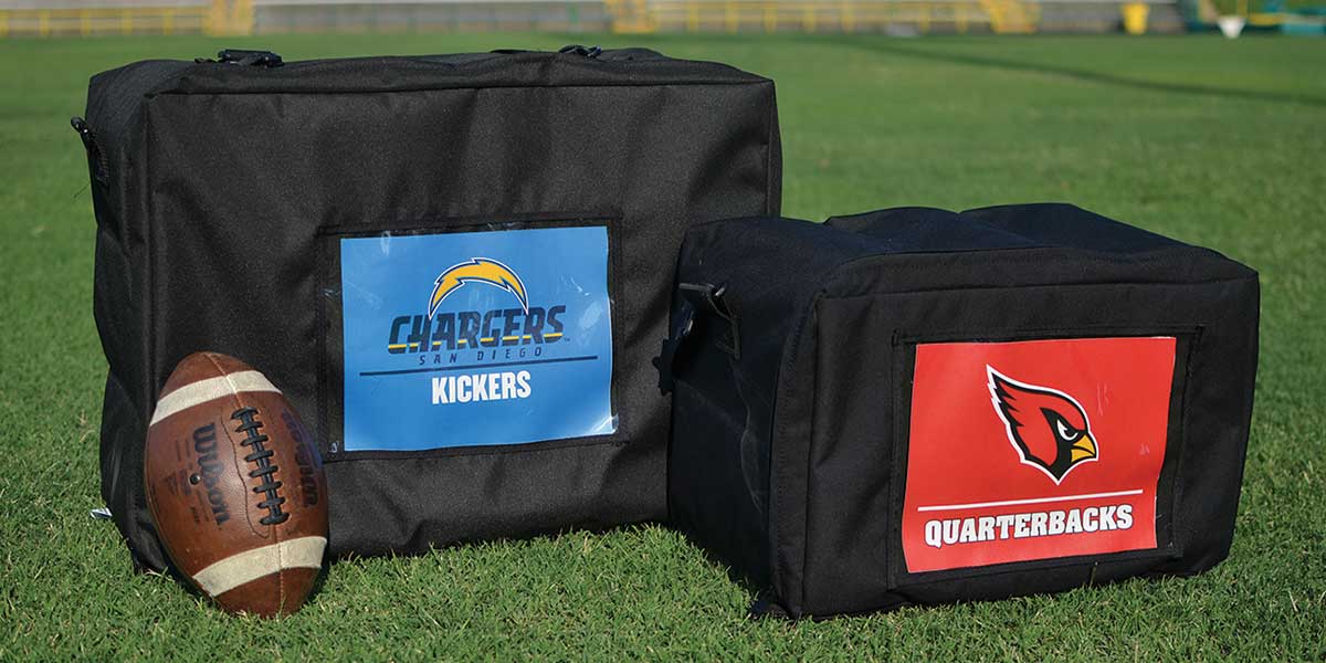 Fisher Manager Bag 6 Football Hold Carrier Polyester with Vinyl Bottom 12"W x 12"H x 19"L (FIS - FBDC6) - SchoolOutlet