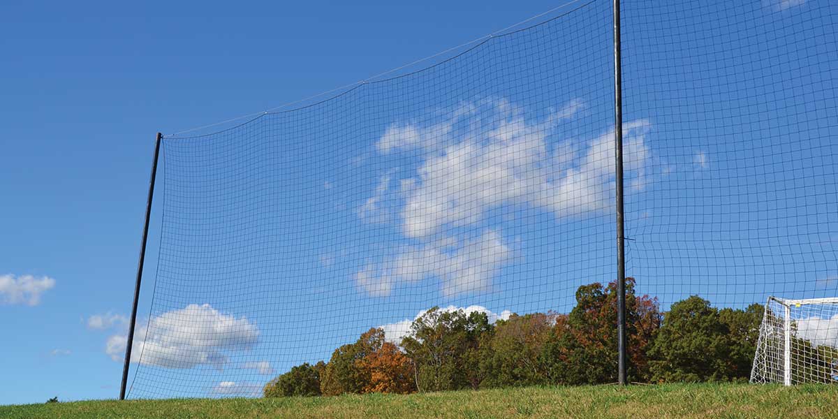 Fisher Field Net System 40' x 40' with Pulley 1 7/8" Mesh for Baseball Softball (FIS - FN4S4040PS) - SchoolOutlet