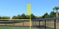 Fisher Varsity Foul Poles Pair 21' Steel with Expanded Metal Visibility Screen (FIS-FP20)