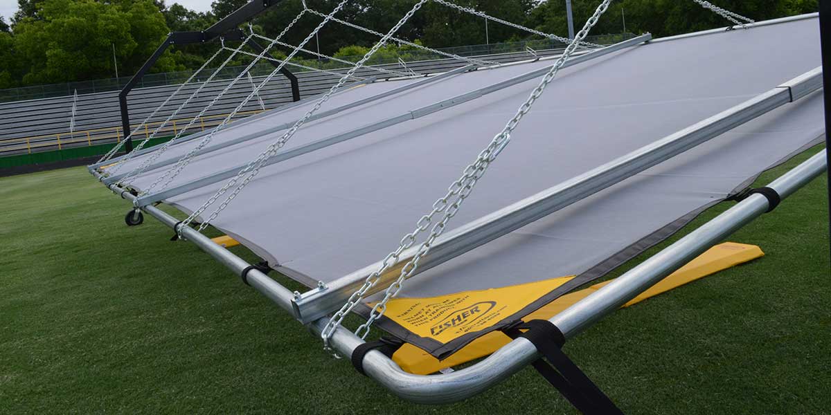 Fisher Flex Chute Adjustable Height Training Chute 18 ft Length 12 ft Width (FIS - FXC1812) - SchoolOutlet