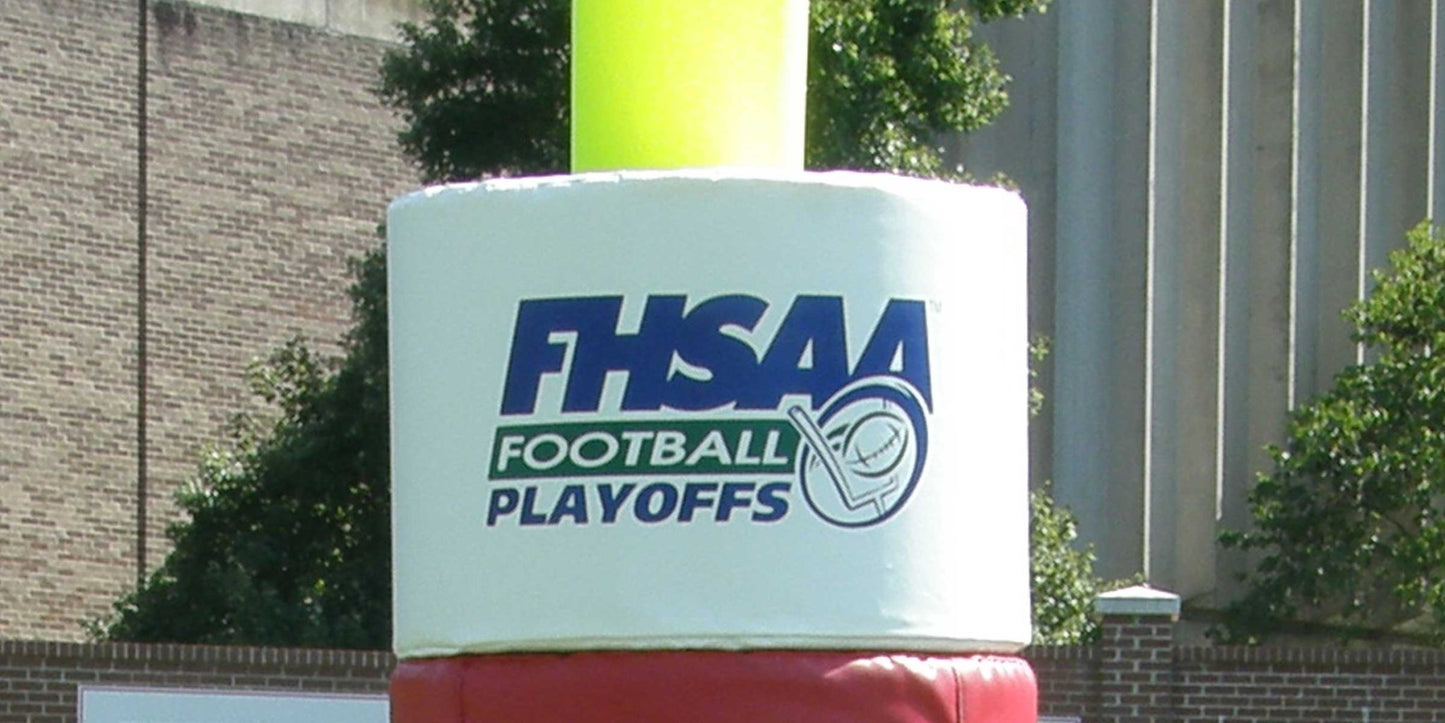Fisher Goal Post Pad Cap Foam Padded Advertising Topper 12" H x 22" Dia (FIS - GPPC22) - SchoolOutlet