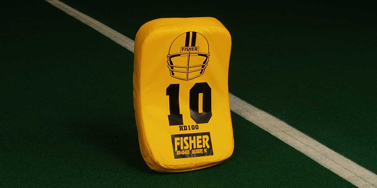 Fisher Curved Body Shield 24 in L x 16 in W x 4 in T Junior Football Training Pad (FIS - HD100) - SchoolOutlet
