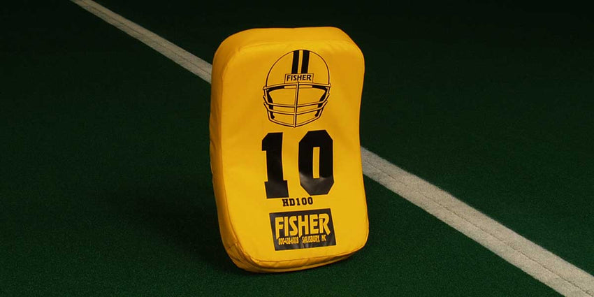 Fisher Curved Body Shield 24 in L x 16 in W x 4 in T Junior Football Training Pad (FIS - HD100) - SchoolOutlet