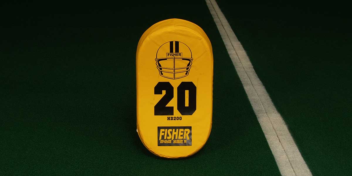 Fisher Atlantic Curved Body Shield 32 in L x 17 in W x 4 in T Advanced Football Training Pad (FIS - HD200) - SchoolOutlet