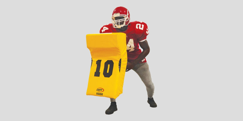 Fisher Wedge Pad 32 in H x 17 in W x 6 in T High Density Football Training Shield (FIS - HD260) - SchoolOutlet