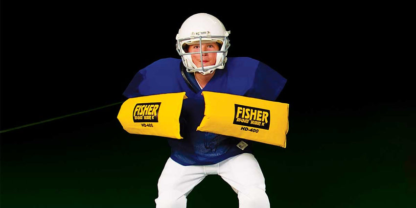 Fisher Curved Forearm Shield Adult Size 20 in L x 15 in W x 3 in T Training Pad (FIS - HD400) - SchoolOutlet