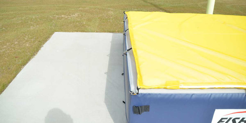 Fisher High Jump Pit with 2" Thick Landing Pad 20"H x 16'6"W x 8'D (FIS - HJ81620) - SchoolOutlet