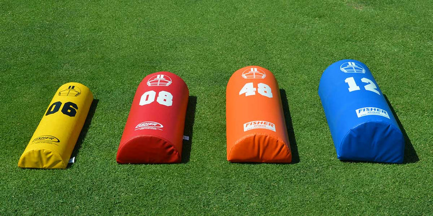 Fisher Half Round Speed Dummy Football Training Pad 48 in L x 16 in W x 8 in H (FIS - HR488) - SchoolOutlet