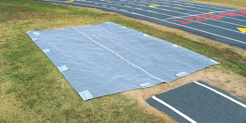 Fisher High Jump Pit Cover 12 ft x 18 ft Vinyl Mesh Weather Protection (FIS - LJC100) - SchoolOutlet