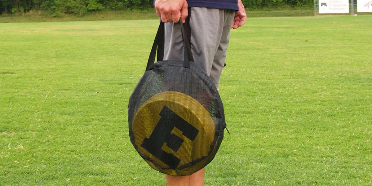 Fisher Line Up Disc (Set Of 7) 12 in Diameter Training Discs with Carry Bag (FIS - LUDISC) - SchoolOutlet