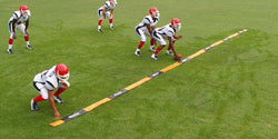 Fisher Line Up Marker 35 ft Football Training Marker with Position Sleeves (FIS-LUM)