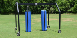 Fisher Blocking (Frame 10 ft W) With 2 Hanging Dummy 18''D - 72''L Adjustable Height Trainer (FIS-PF1021872)