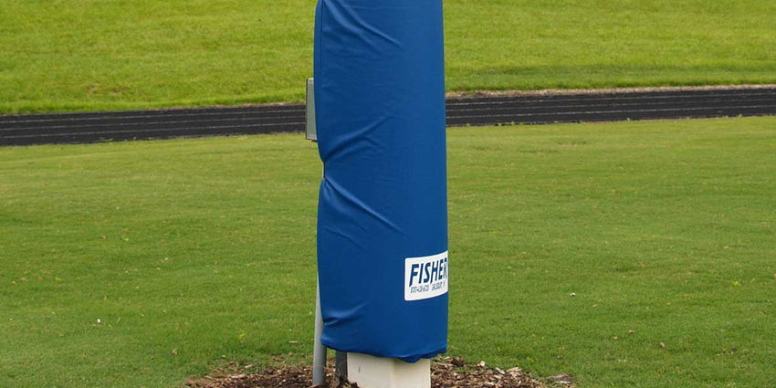 Fisher Economy Wrap Goal Post Pad 6 ft H x 16 in W x 2 in Thick 18 oz Vinyl Velcro (FIS - PMV72163) - SchoolOutlet