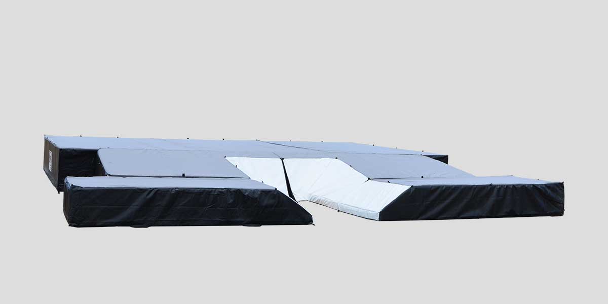 Fisher Pole Vault Pit with 18 oz Coated Vinyl 2" Thick Landing Pad 32"H x 22'W x 24'D (FIS - PV222432) - SchoolOutlet