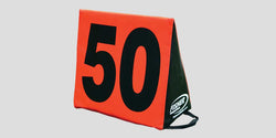 Fisher Solid Sideline Marker Set of 11 with 12 in Numerals Black on Orange (FIS-SLMTOR)