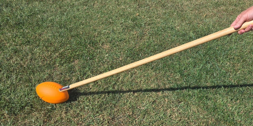 Fisher Football on a Stick 57" Finished Ball and Pole (FIS - STICKBALL) - SchoolOutlet