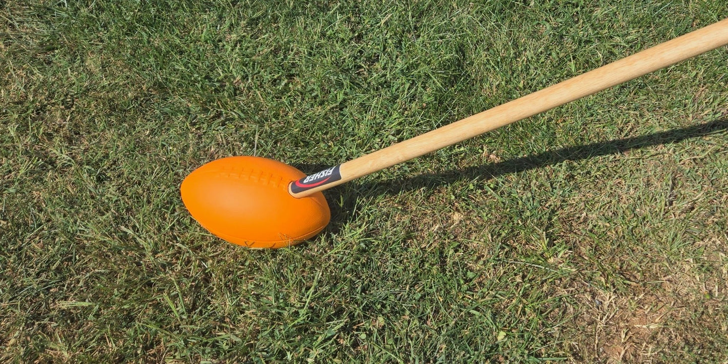 Fisher Football on a Stick 57" Finished Ball and Pole (FIS - STICKBALL) - SchoolOutlet