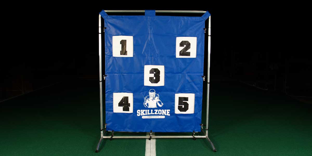 Fisher Skill Zone Target System 6'W x 7'H with 5 Separate Targets (FIS - SZFB4875) - SchoolOutlet