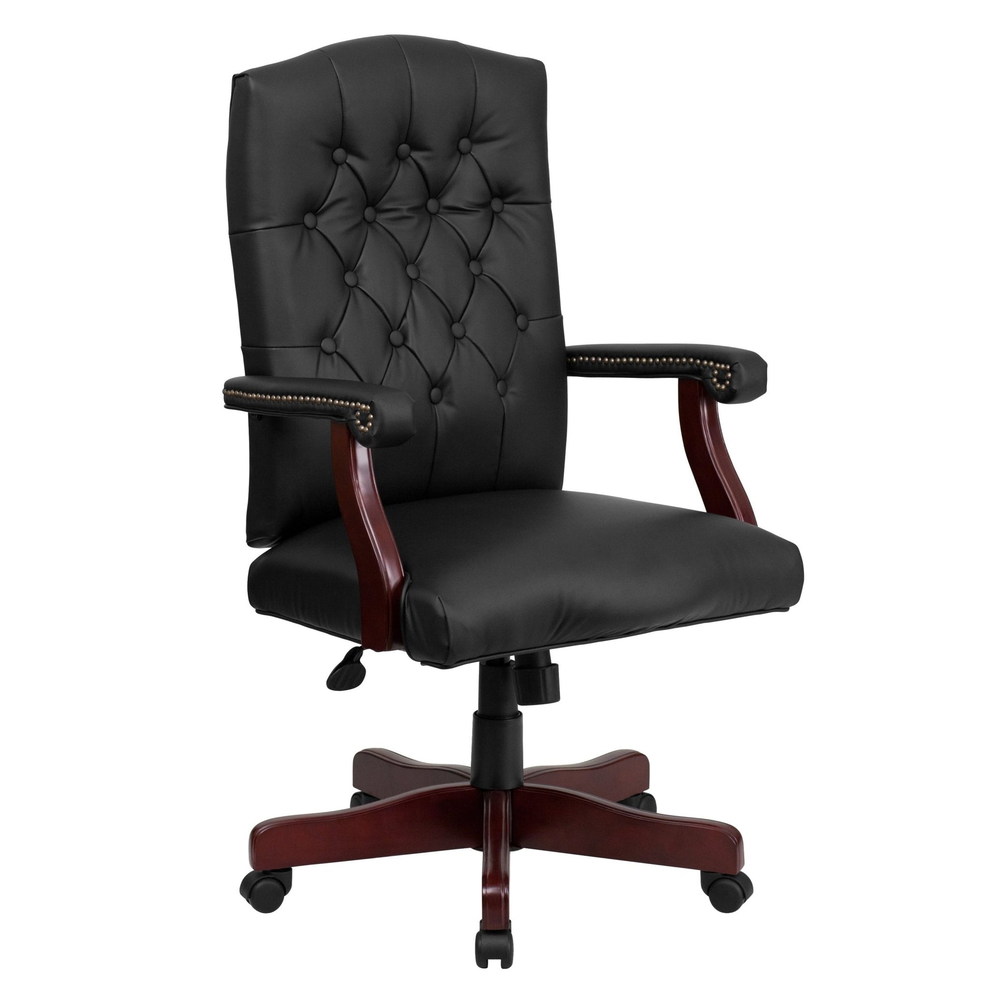 Martha Washington LeatherSoft Executive Swivel Office Chair with Arms by Flash Furniture - SchoolOutlet