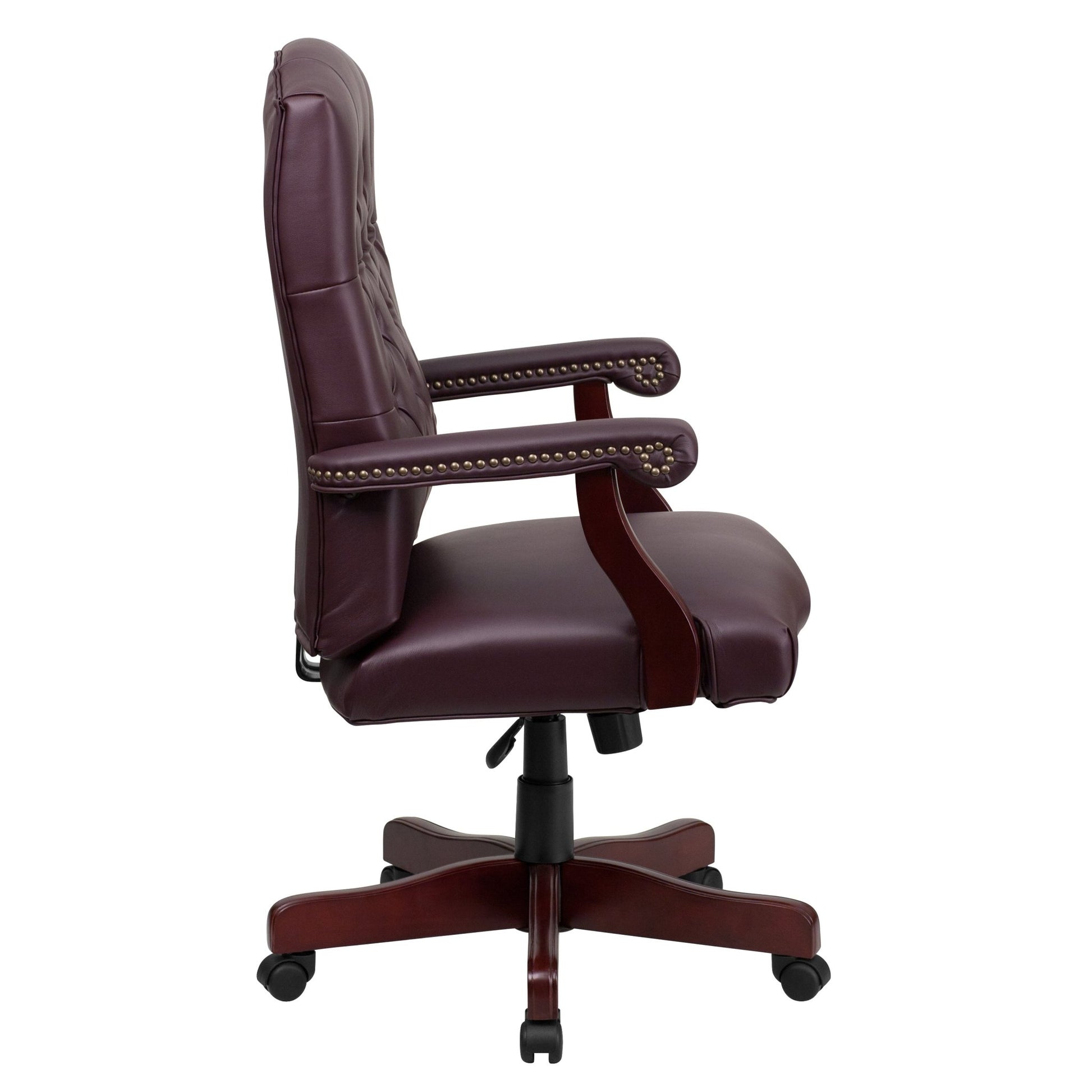 Martha Washington LeatherSoft Executive Swivel Office Chair with Arms by Flash Furniture - SchoolOutlet