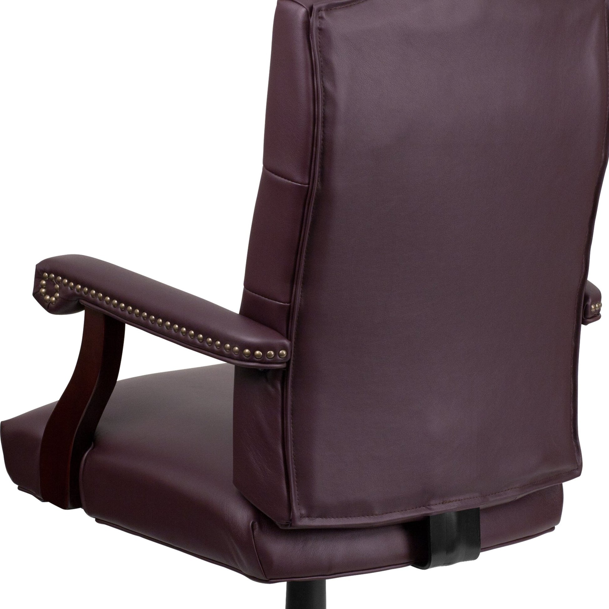 Martha Washington LeatherSoft Executive Swivel Office Chair with Arms by Flash Furniture - SchoolOutlet