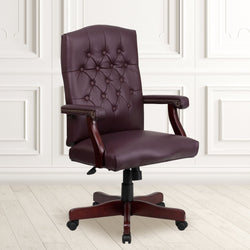 Martha Washington LeatherSoft Executive Swivel Office Chair with Arms by Flash Furniture
