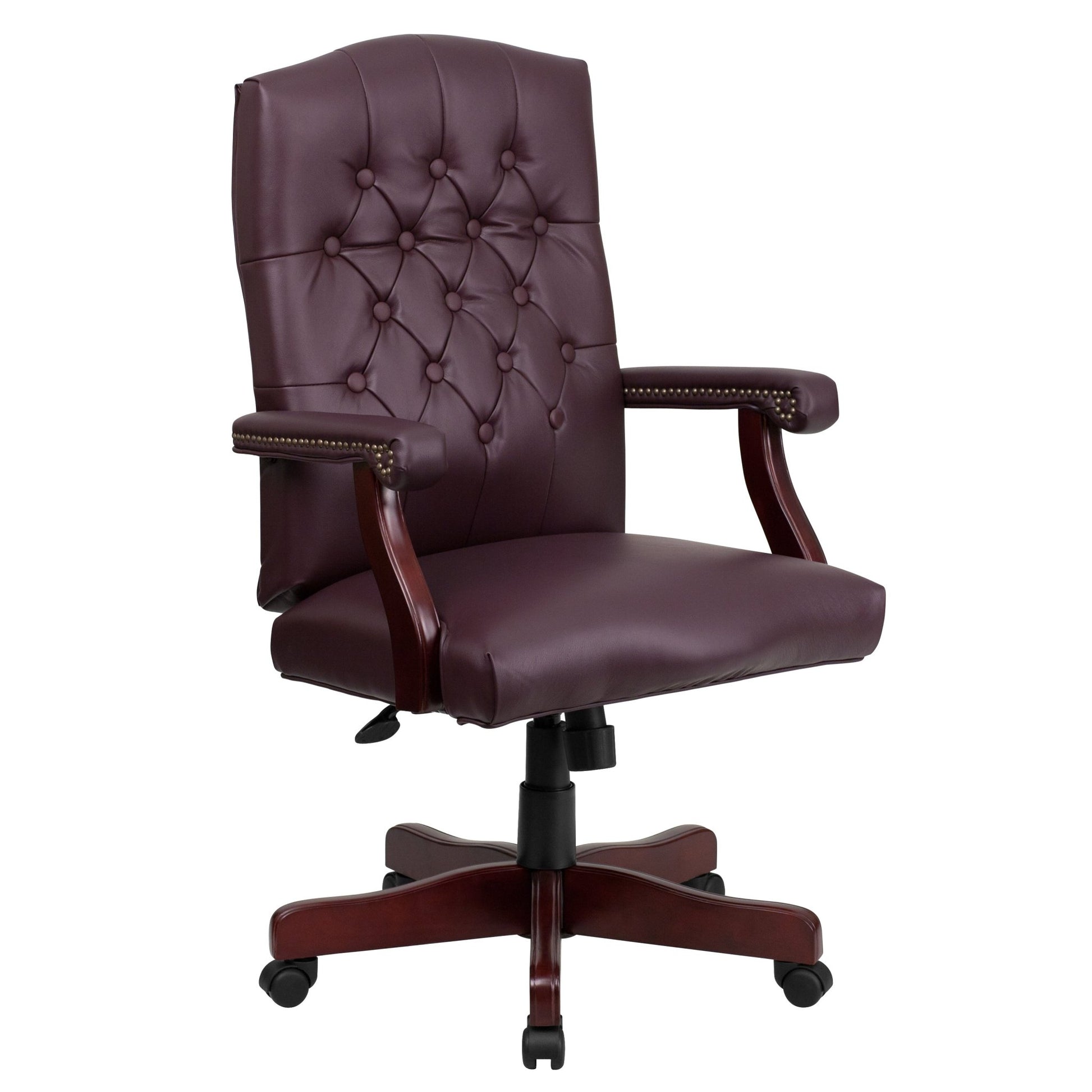 Martha Washington LeatherSoft Executive Swivel Office Chair with Arms by Flash Furniture - SchoolOutlet
