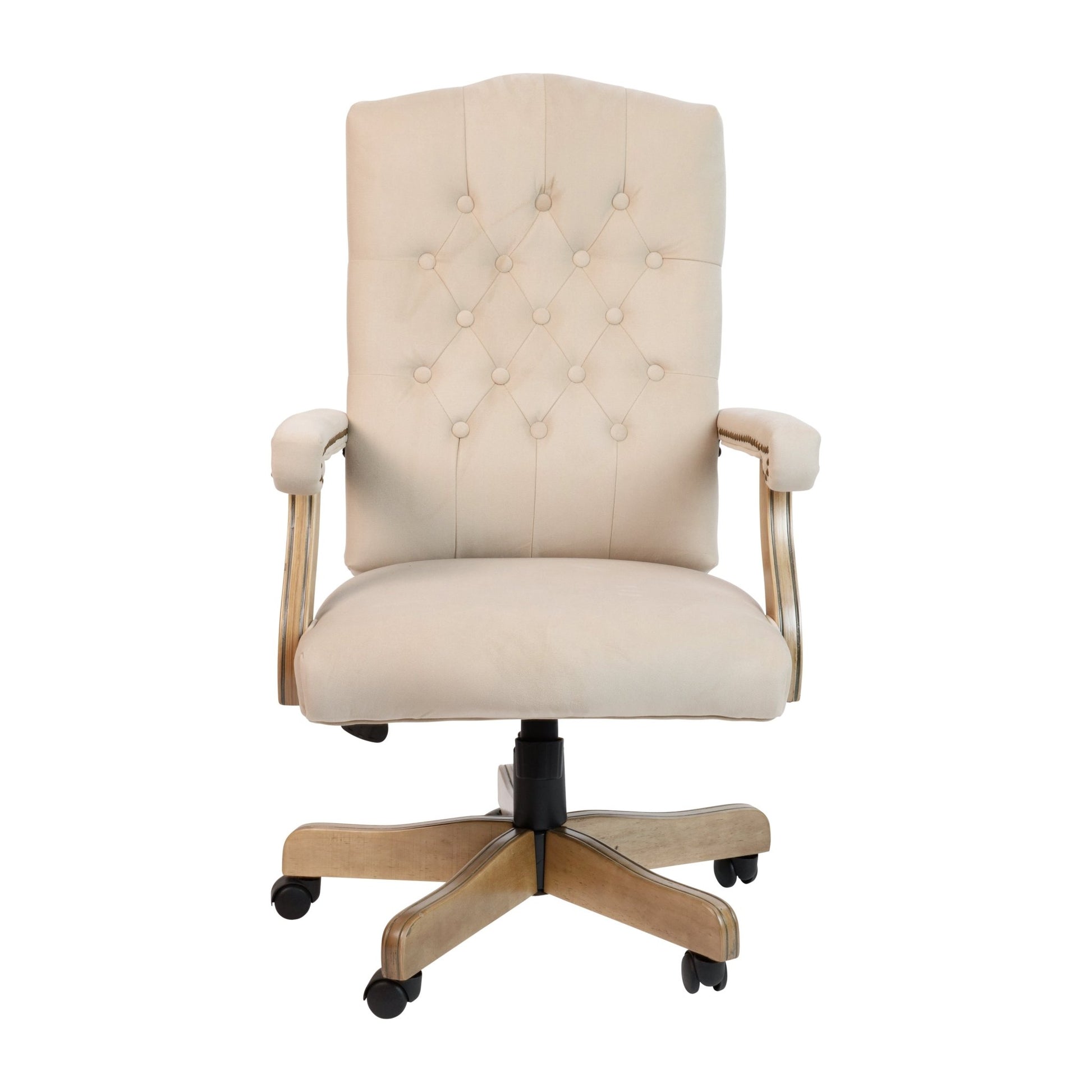 Derrick Microfiber Classic Executive Swivel Office Chair with Driftwood Arms and Base by Flash Furniture - SchoolOutlet