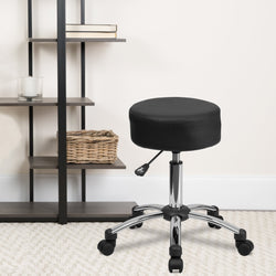 Rhonda Medical Ergonomic Stool with Chrome Base by Flash Furniture