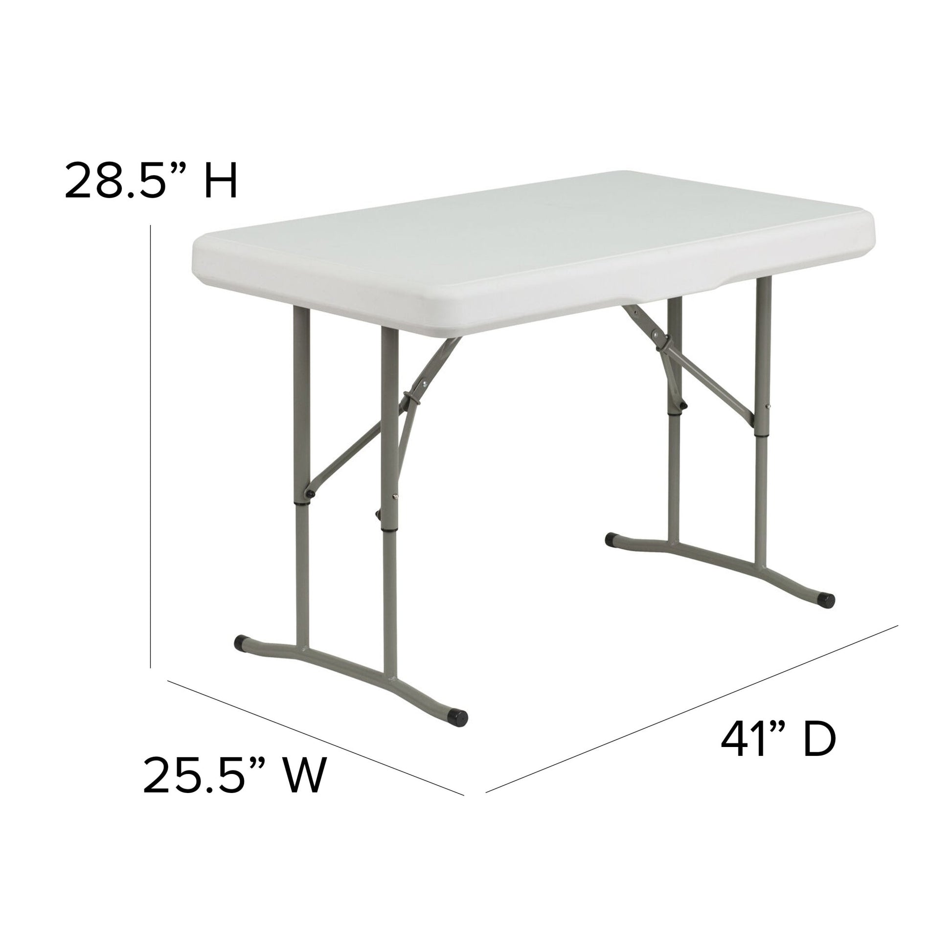 Rowan 3 Piece Portable Plastic Folding Bench and Table Set by Flash Furniture - SchoolOutlet