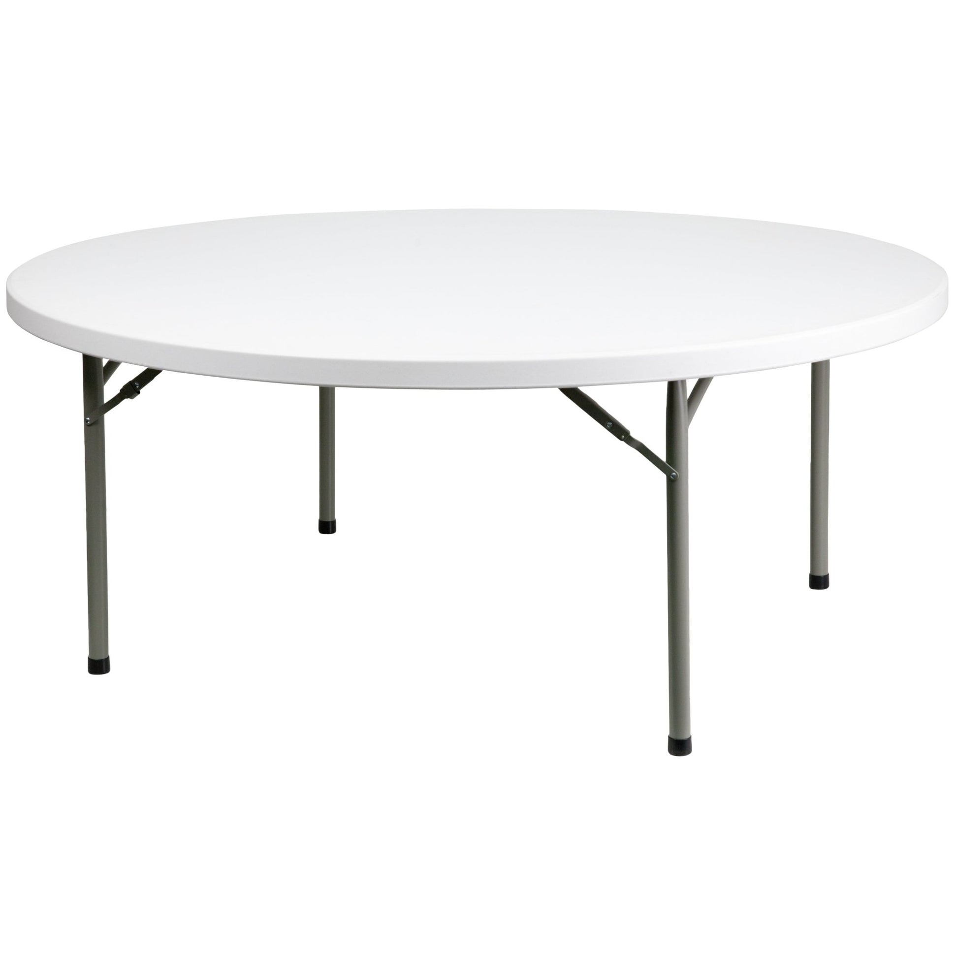 Elon 6 - Foot Round Plastic Folding Table for Banquet and Events, 1100 LB Static Load Capacity - Granite White by Flash Furniture - SchoolOutlet