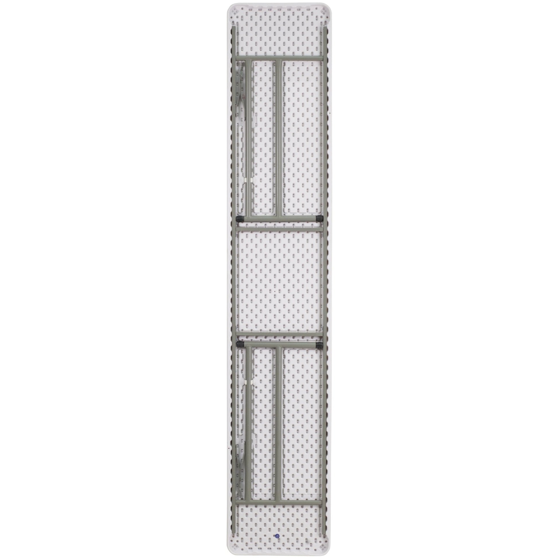 Elon 8 - Foot Rectangular Plastic Folding Training Table - Granite White by Flash Furniture - SchoolOutlet