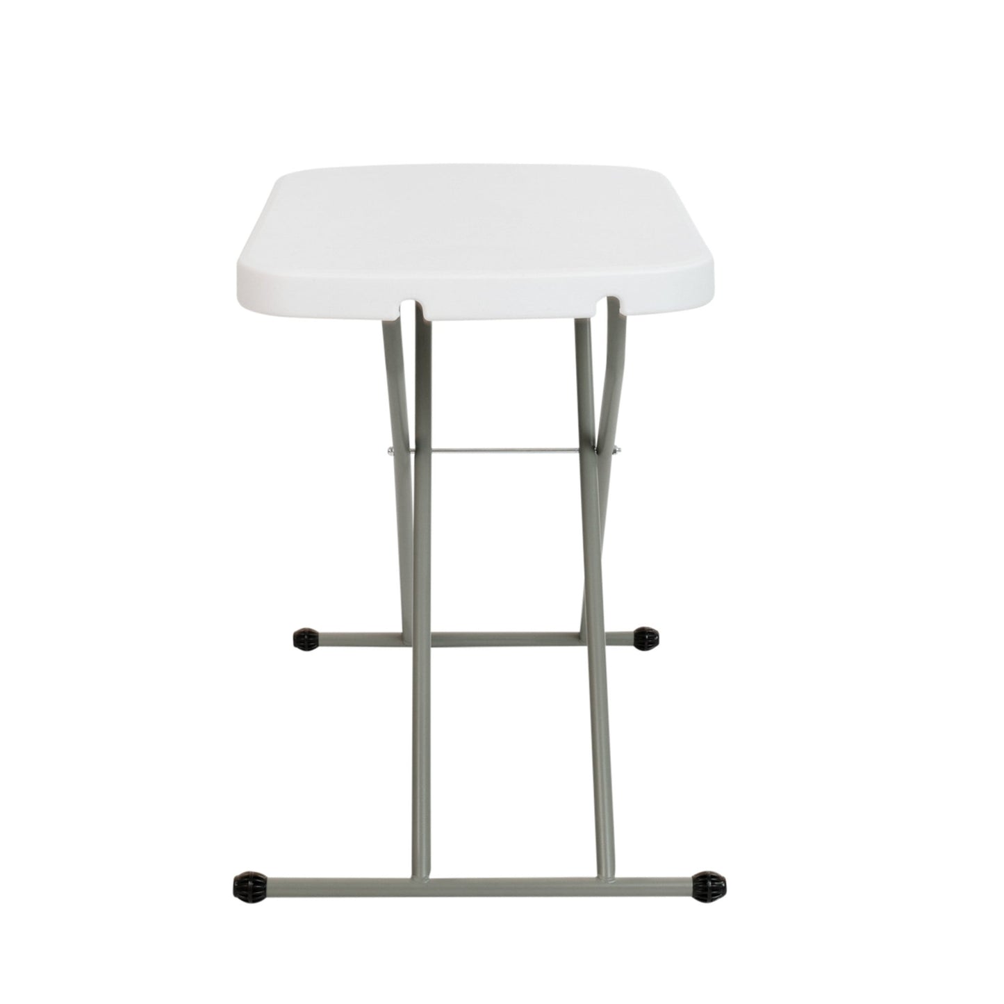 Elon 26 Inch Indoor/Outdoor Plastic Banquet and Event Folding Table with Adjustable Height - Granite White by Flash Furniture - SchoolOutlet