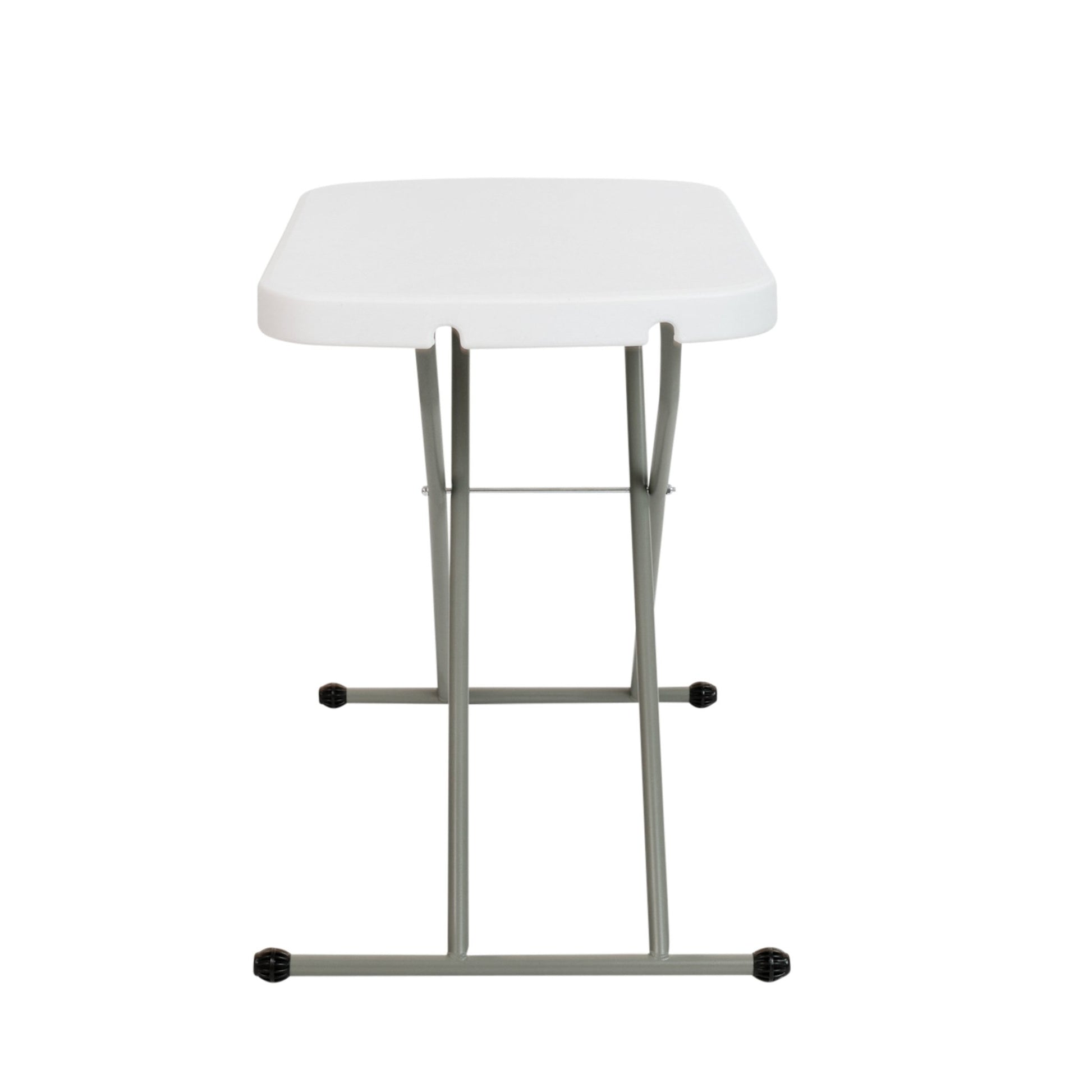 Elon 26 Inch Indoor/Outdoor Plastic Banquet and Event Folding Table with Adjustable Height - Granite White by Flash Furniture - SchoolOutlet