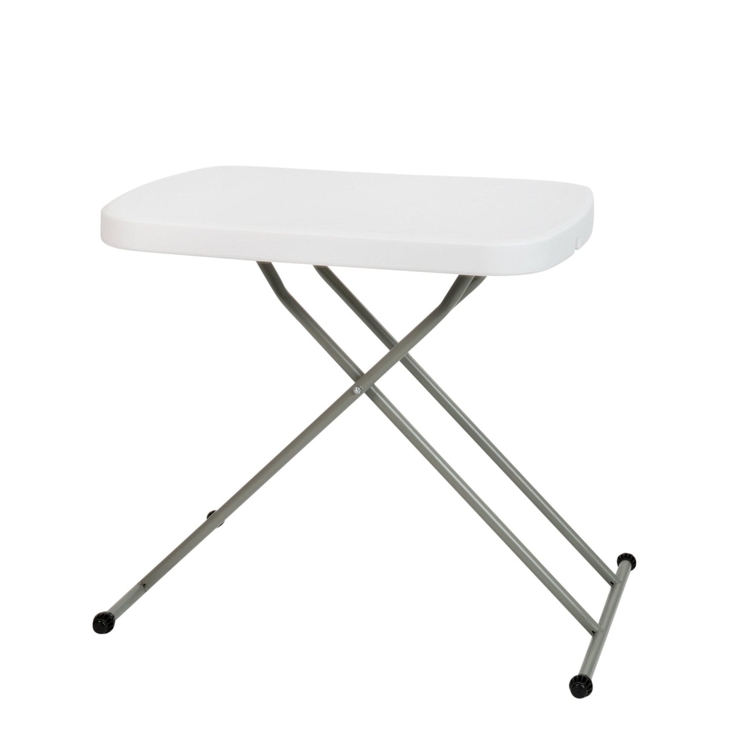 Elon 26 Inch Indoor/Outdoor Plastic Banquet and Event Folding Table with Adjustable Height - Granite White by Flash Furniture - SchoolOutlet